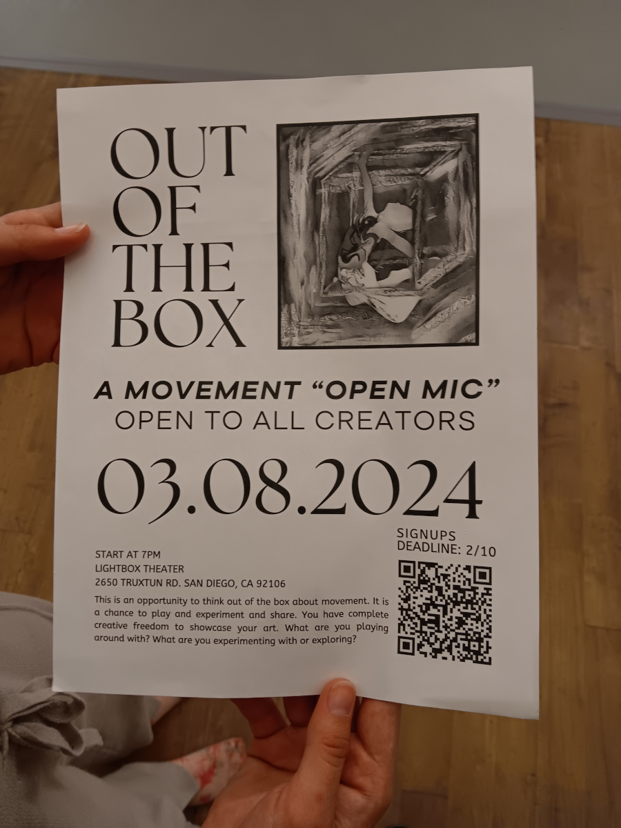 Flyer for Movement Open Mic